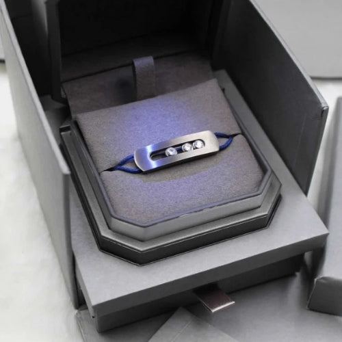 Messika Jewelry | Blue Titanium Bracelet Natural Titanium Diamonds