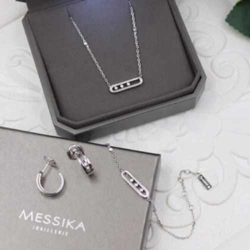 Messika Jewelry | Move Uno Multi Motif Jewelry Set White Gold Diamonds