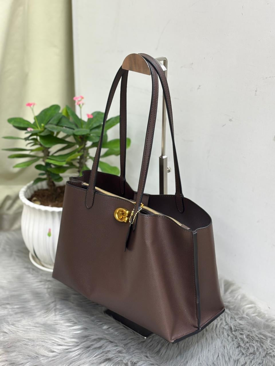 Coach Bag | Willow Tote Dark Stone Brown