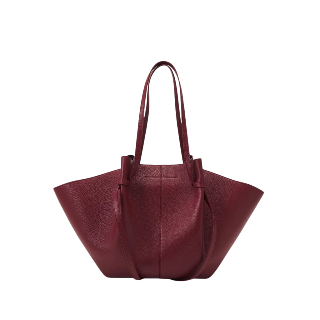 Polène Bag | Cyme Mini Bag Burgundy Ebony