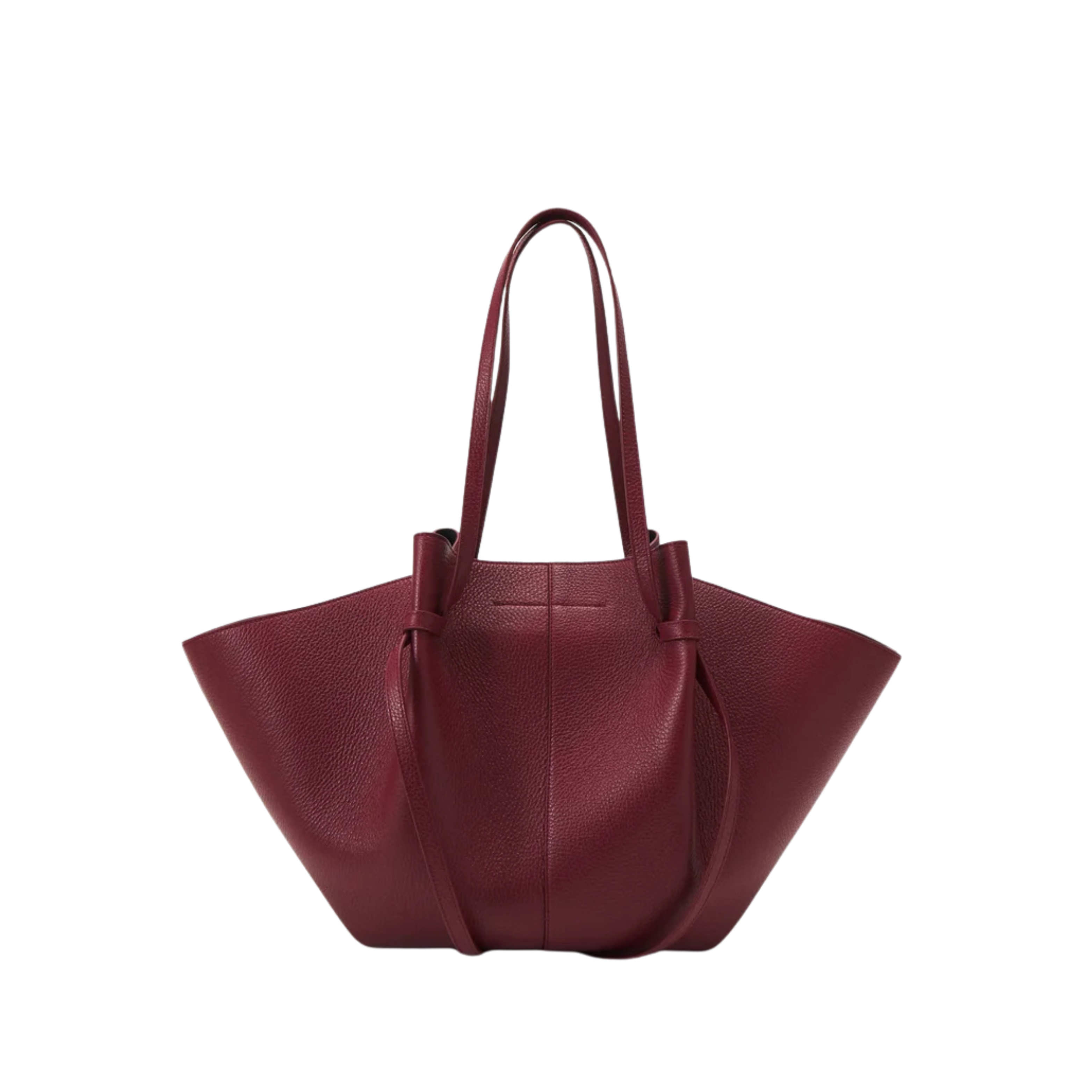 Polène Bag | Cyme Mini Bag Burgundy Ebony