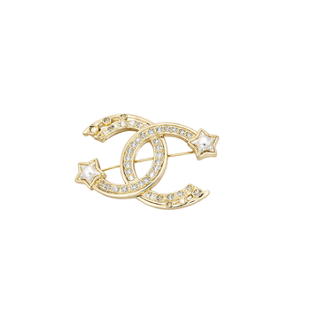 Chanel Jewelry | Crystal CC Dangle Hoop Earrings Silver Tone