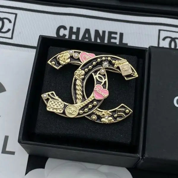 Chanel Jewelry | Chanel Quilted Heart CC Logo Pearl Station