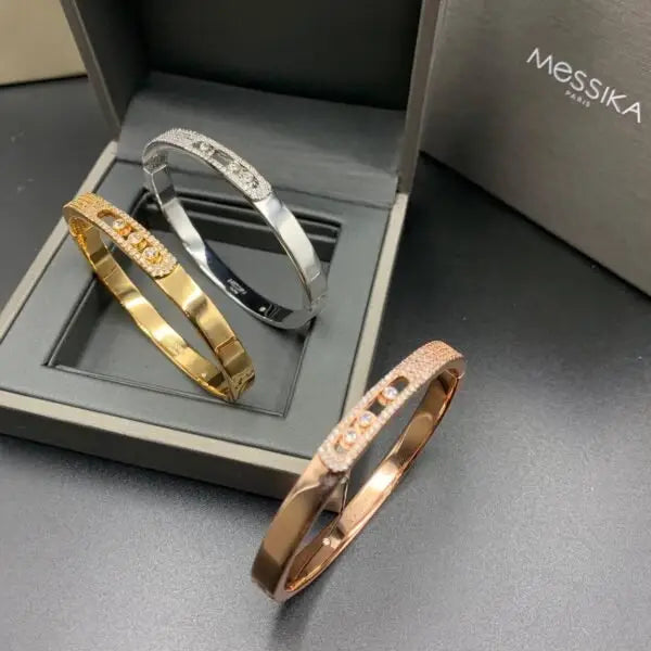 Messika Jewelry | Banlge Set White Gold Diamonds