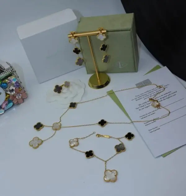 Van Cleef & Arpels Jewelry | Multicolor Clover Jewelry Set
