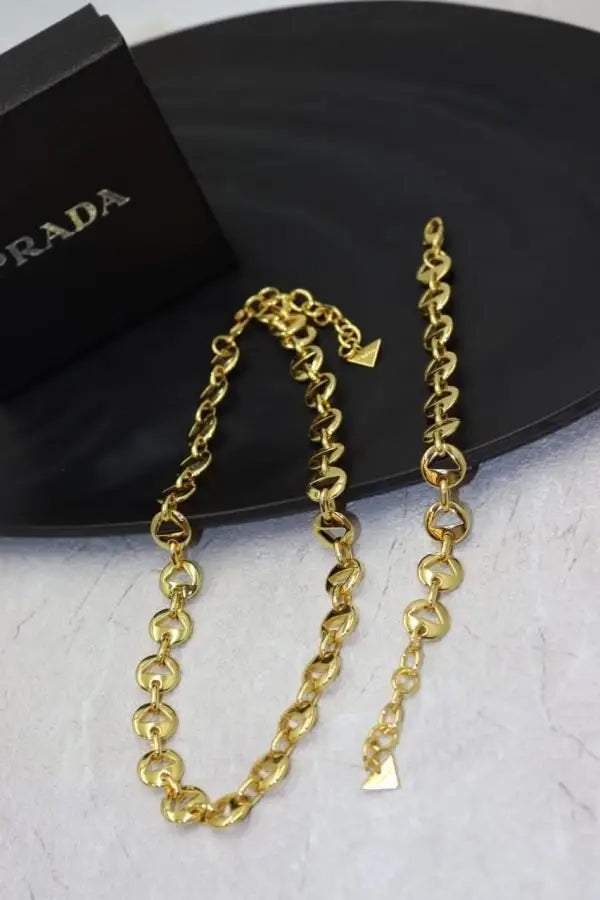 Prada Jewelry | Eternal Gold Triangle Jewelry Set Silver