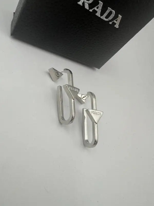 Prada Jewelry | Set Silver Black White Enamel