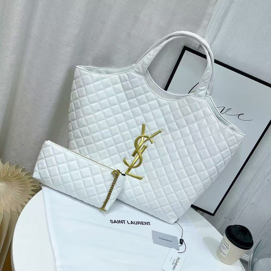YSL Bag | Icare Maxi White Lambskin