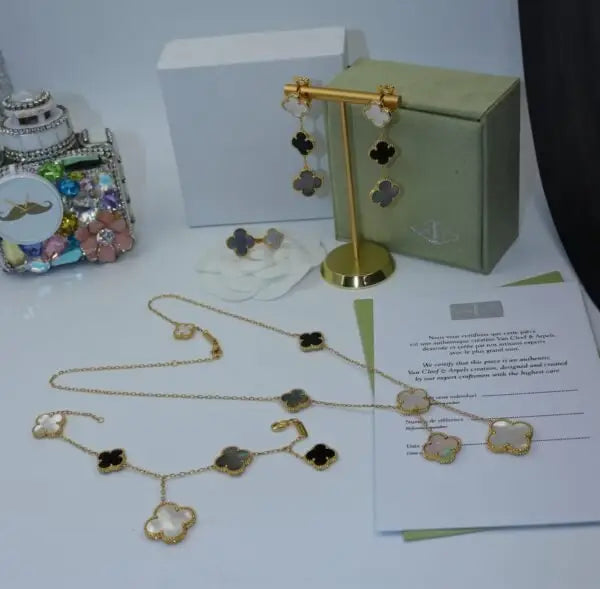 Van Cleef & Arpels Jewelry | Multicolor Clover Jewelry Set