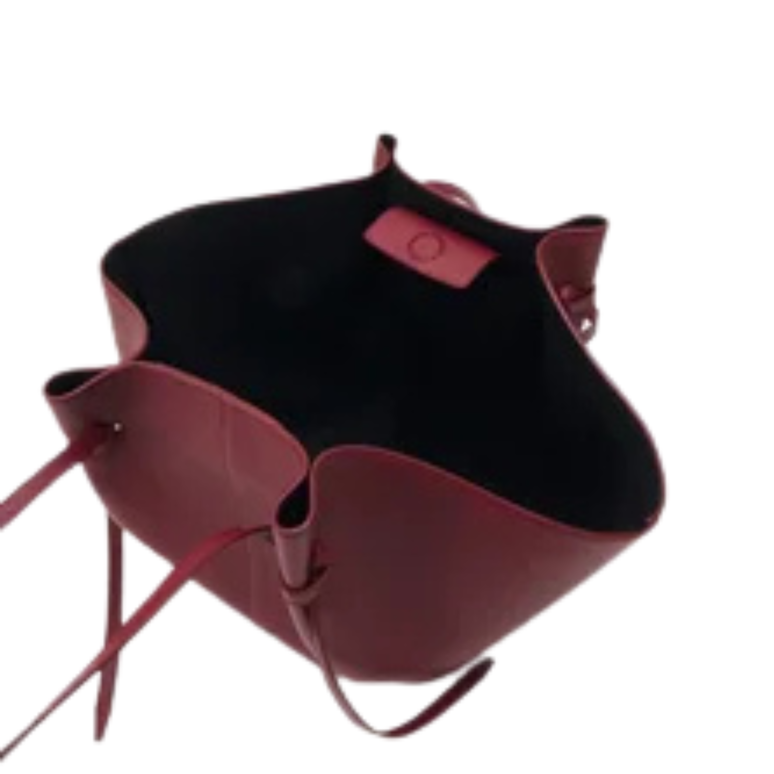 Polène Bag | Cyme Mini Bag Burgundy Ebony