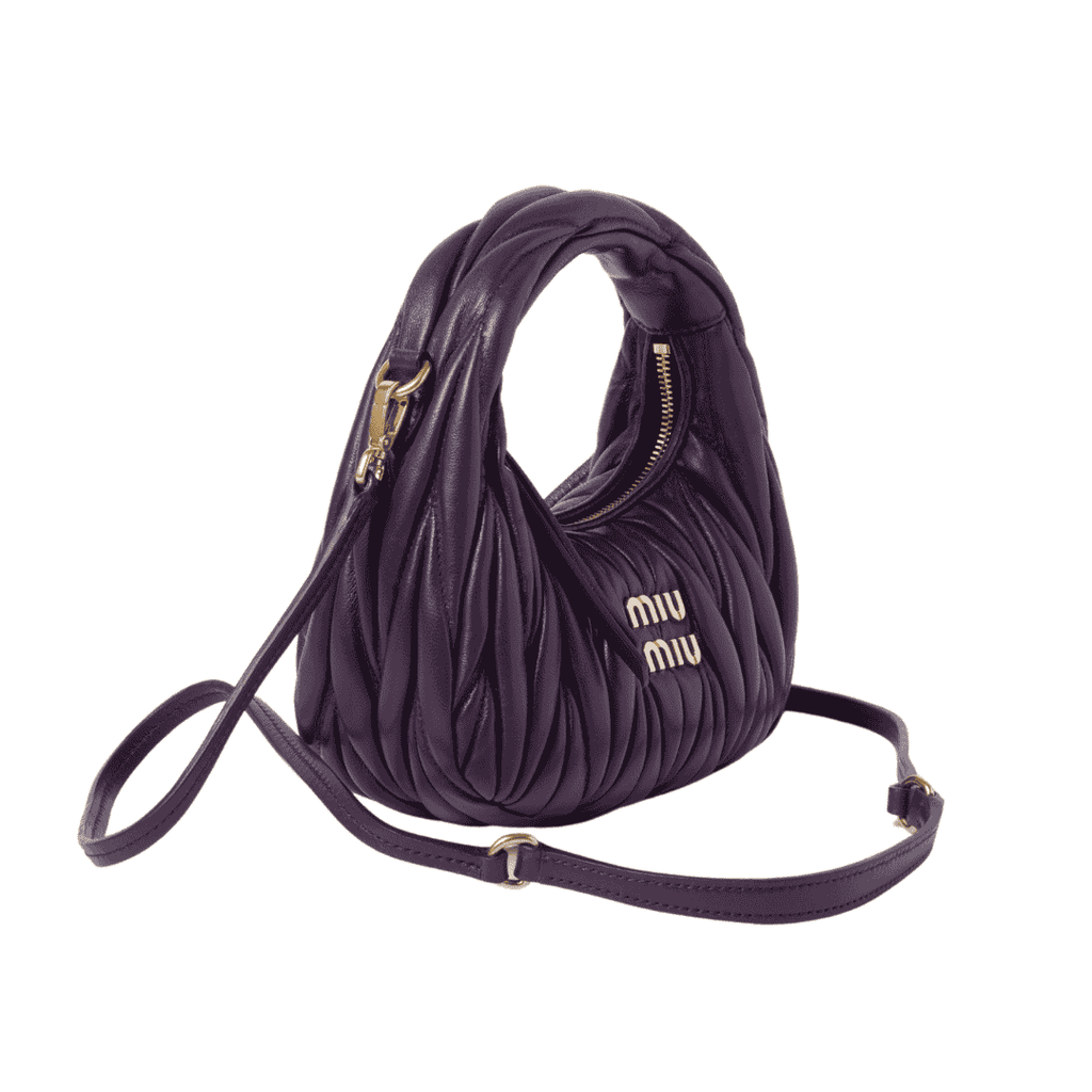 Miu Miu Bag | Wander Matelassé Nappa Leather Hobo Mini-Bag