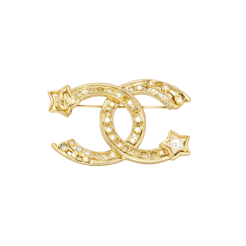 Chanel Jewelry | Crystal CC Dangle Hoop Earrings Silver Tone
