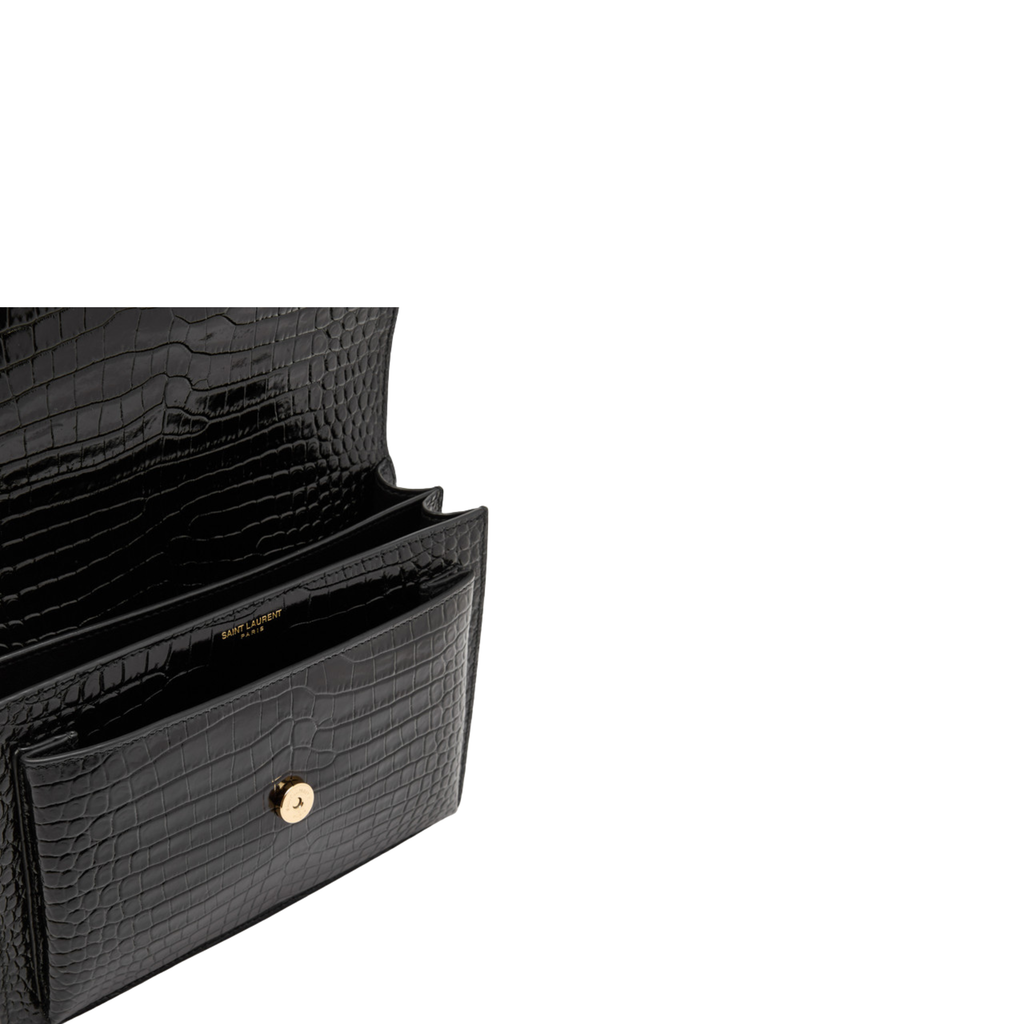 Saint Laurent Bag | Sunset Crocodile Leather Shoulder Bag