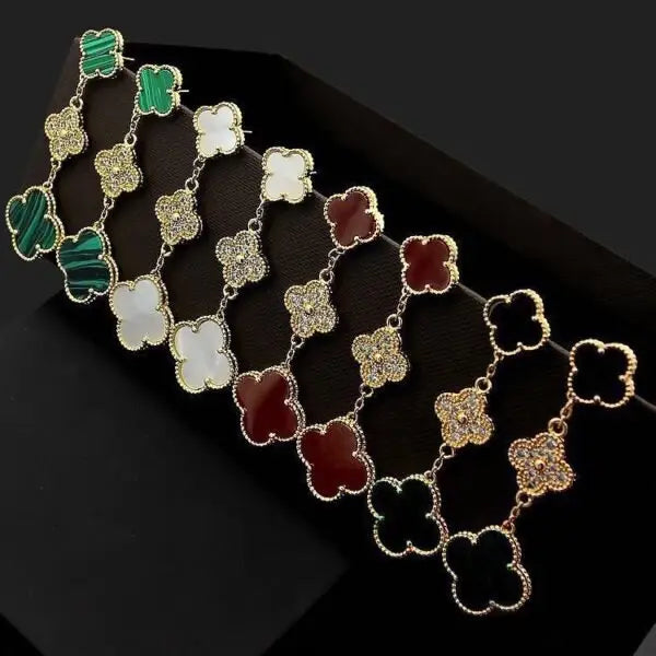Van Cleef & Arpels Jewelry | Alhambra Dangle Earrings Collection Gold