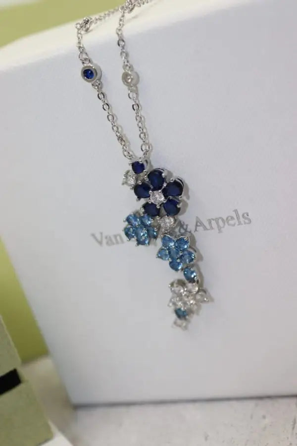 Van Cleef & Arpels Jewelry | Silver Blue Sapphires Diamonds