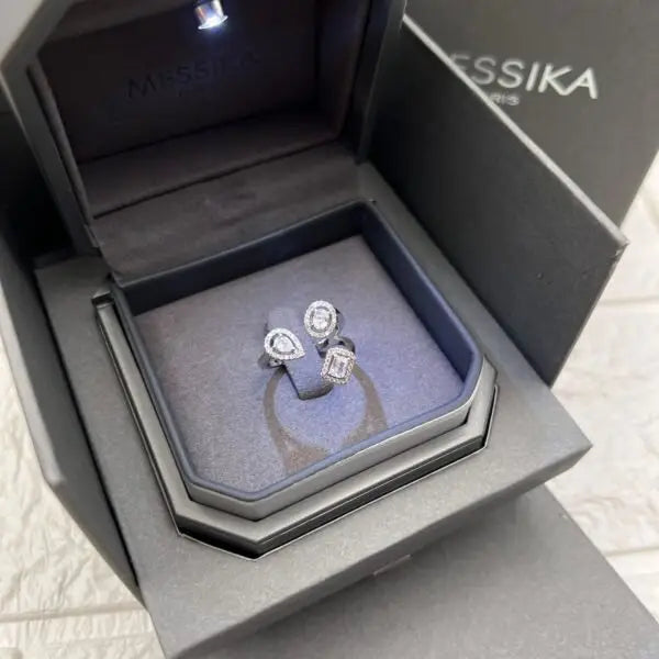 Messika Jewelry | My Twin Toi Open Ring Yellow Gold Diamonds