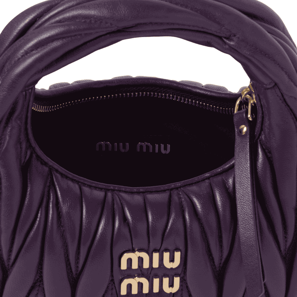 Miu Miu Bag | Wander Matelassé Nappa Leather Hobo Mini-Bag