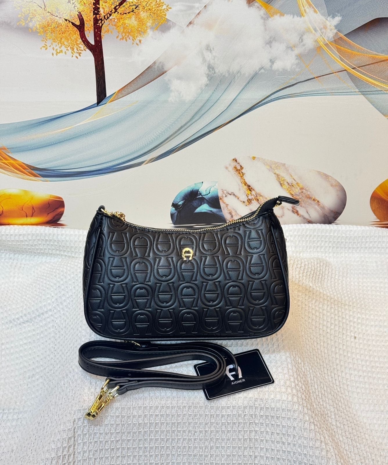 Aigner Bag | Leah Icon Shoulder Leah Pure Black