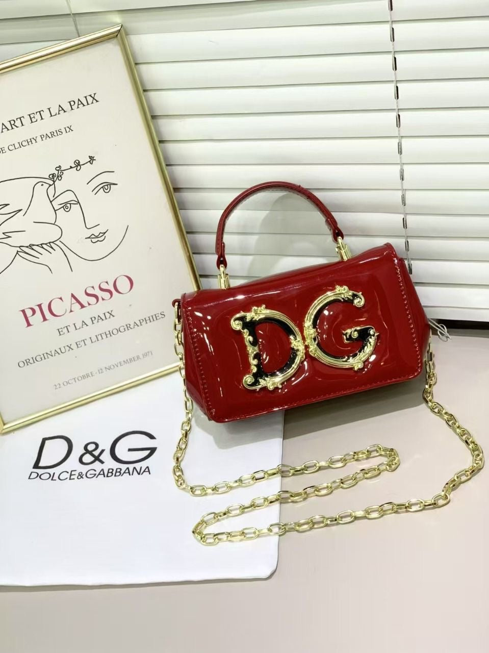 D&G Bag | Shoulder Nappa Red Shiny Leather
