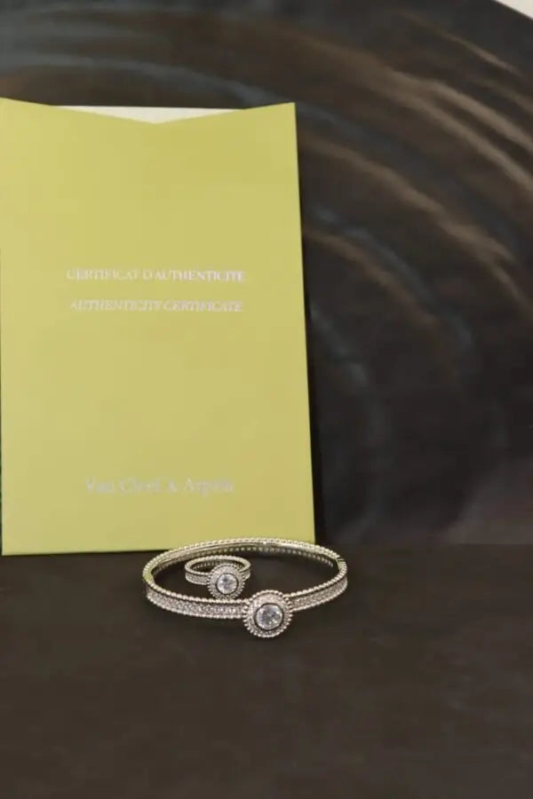 Van Cleef & Arpels Jewelry | Diamond Motif Bracelet and Ring Set