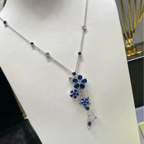 Van Cleef & Arpels Jewelry | Silver Blue Sapphires Diamonds