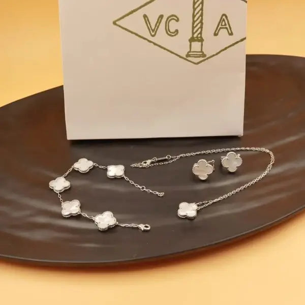 Van Cleef & Arpels Jewelry | Alhambra White Clover Jewelry Set