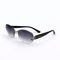 Cartier | Slim Black Aviator Sunglasses