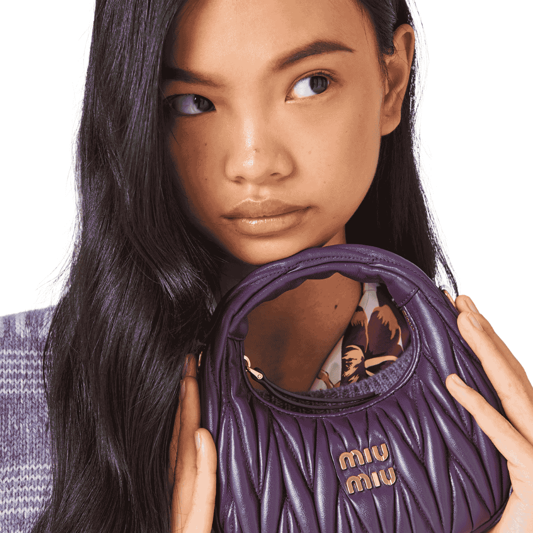 Miu Miu Bag | Wander Matelassé Nappa Leather Hobo Mini-Bag