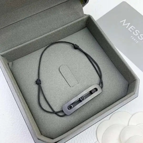 Messika Jewelry | Titanium Cord Bracelet Natural Titanium Diamonds