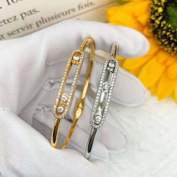Messika Jewelry | Banlge Set White Gold Diamonds