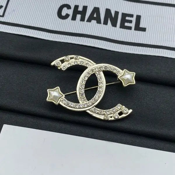 Chanel Jewelry | Crystal CC Dangle Hoop Earrings Silver Tone