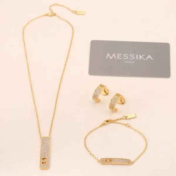 Messika Jewelry | Move Uno Pave Vertical White Gold Full Diamonds