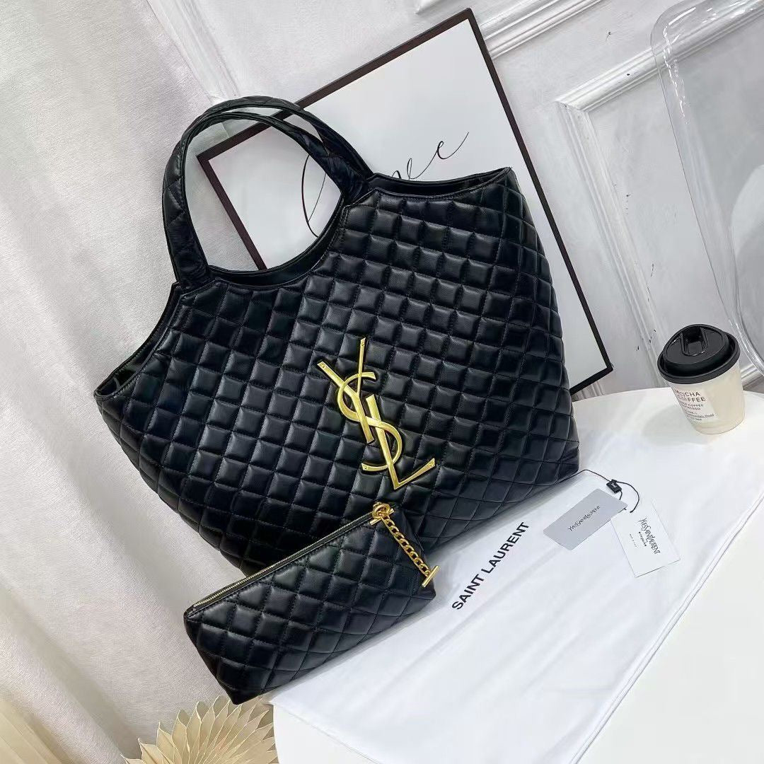 Saint Laurent Bag | Icare Maxi Quilted Black