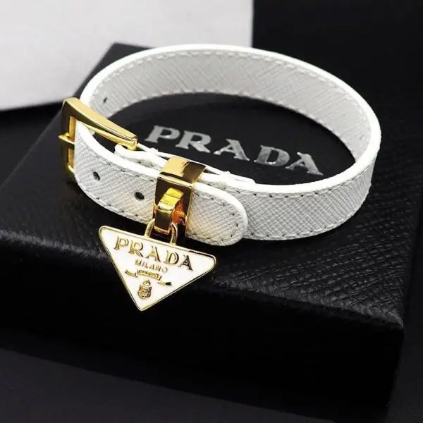 Prada Jewelry | Saffiano Leather Bracelet Black