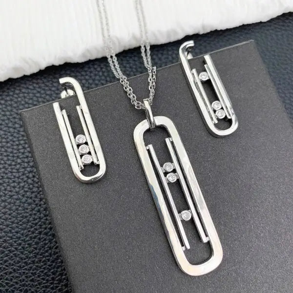 Messika Jewelry | Romane Large Set White Gold Diamonds