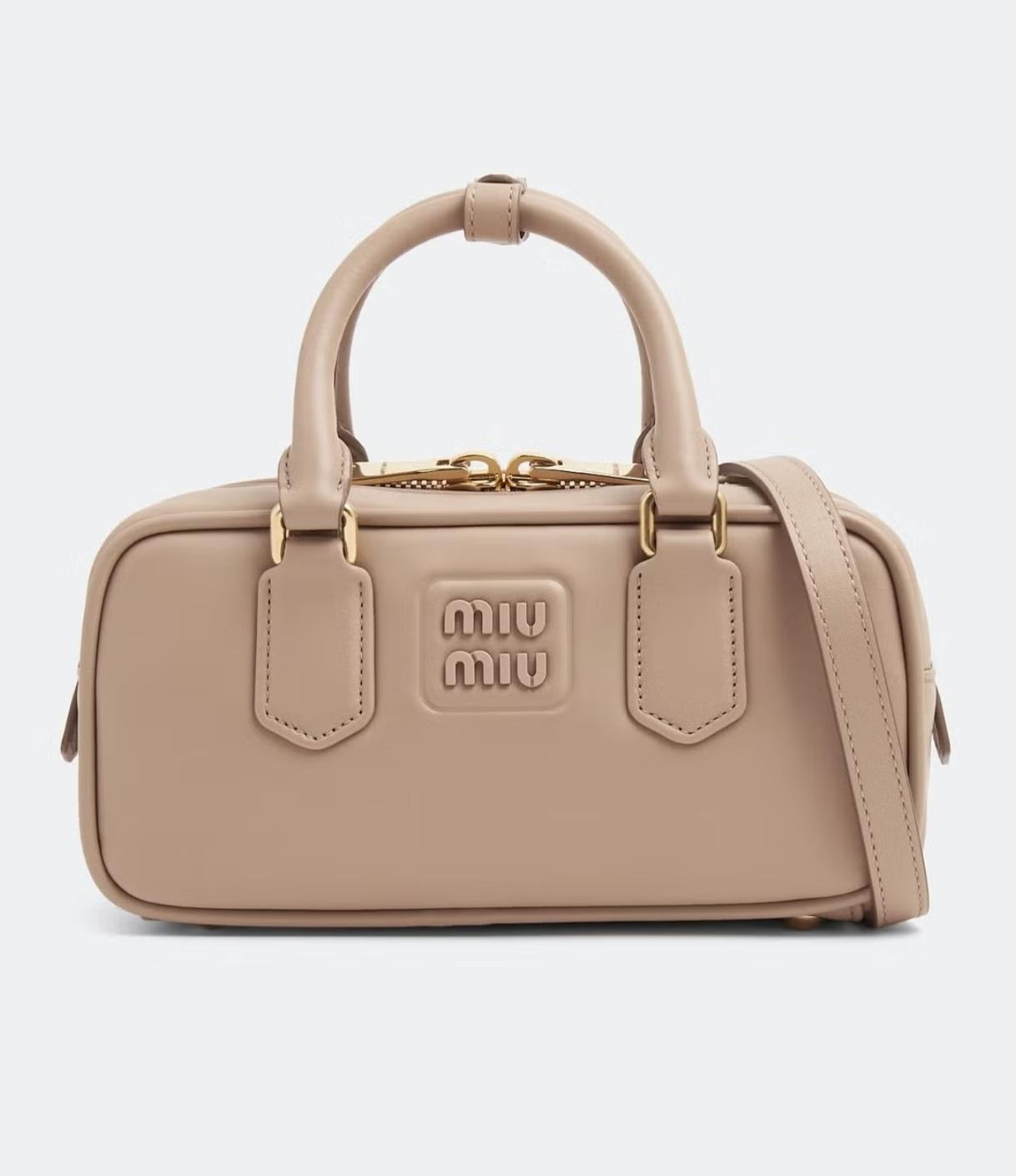 Miu Miu Bag Arcadie Leather Beage