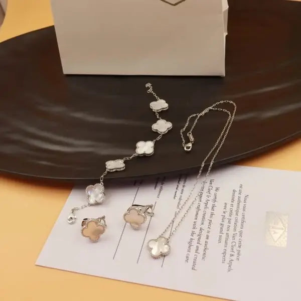 Van Cleef & Arpels Jewelry | Alhambra White Clover Jewelry Set