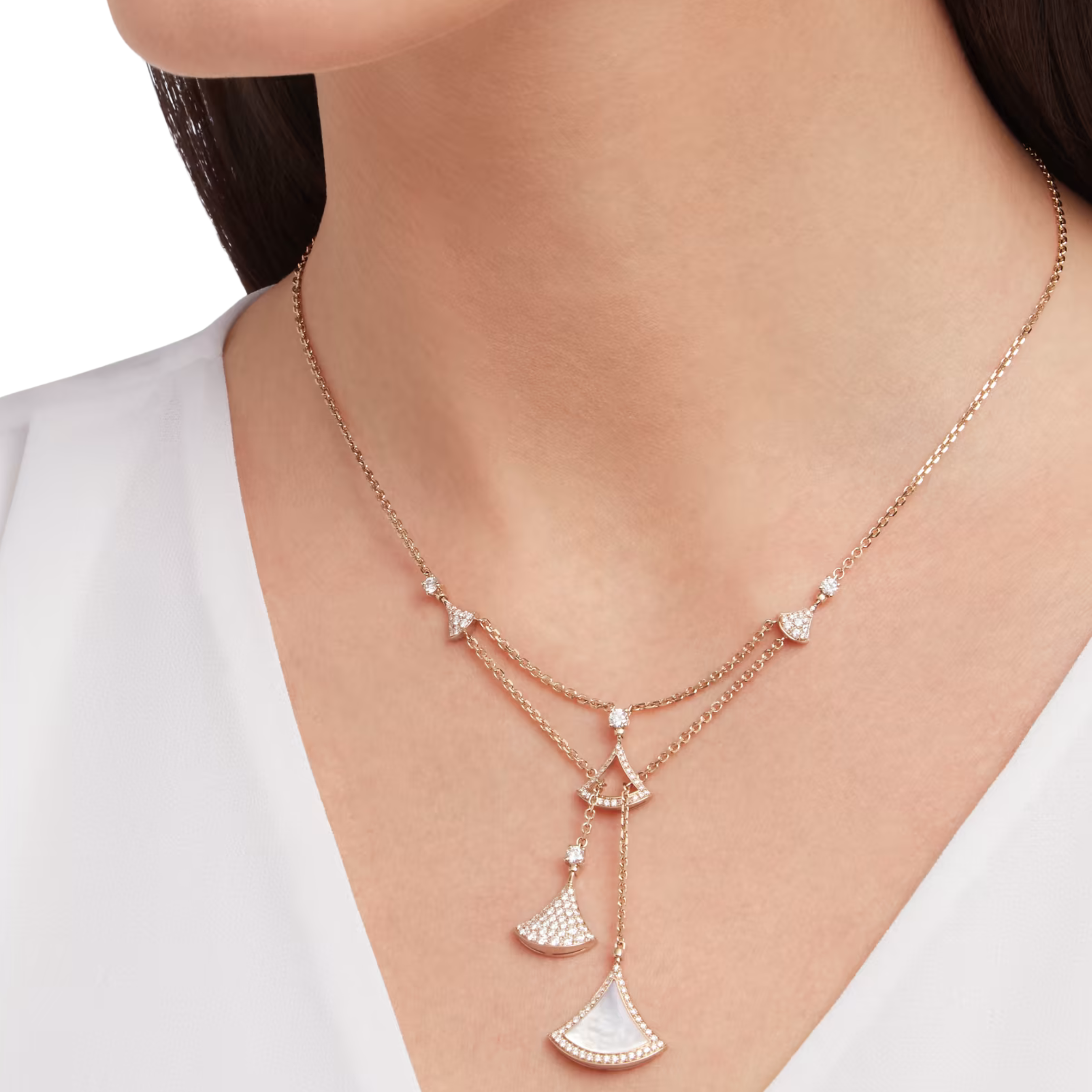 Bvlgari Jewelry | 18K Rose Gold Divas Dream Diamond Necklace