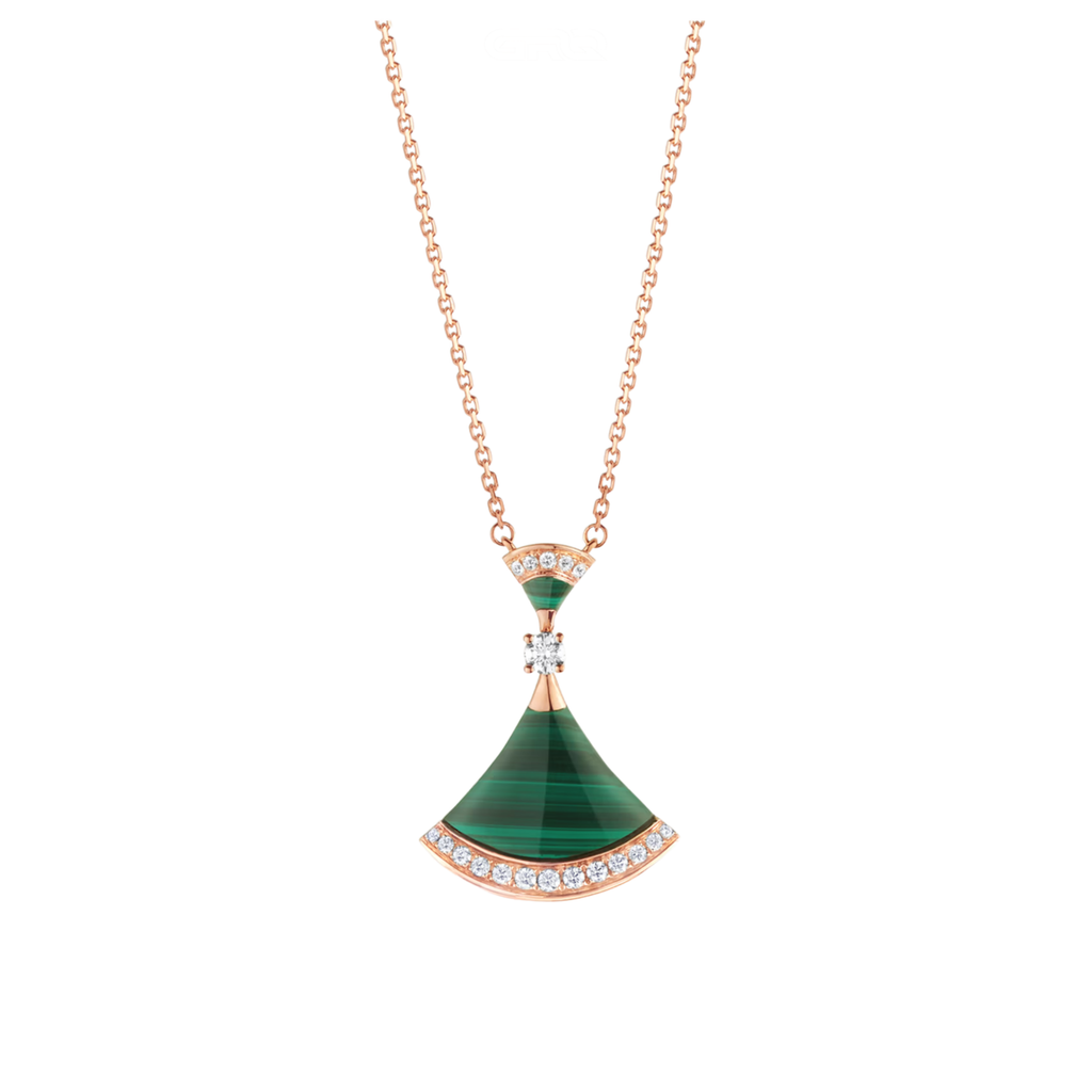 Bvlgari Jewelry | 18k Rose Gold Pendant Set Diamond Necklace
