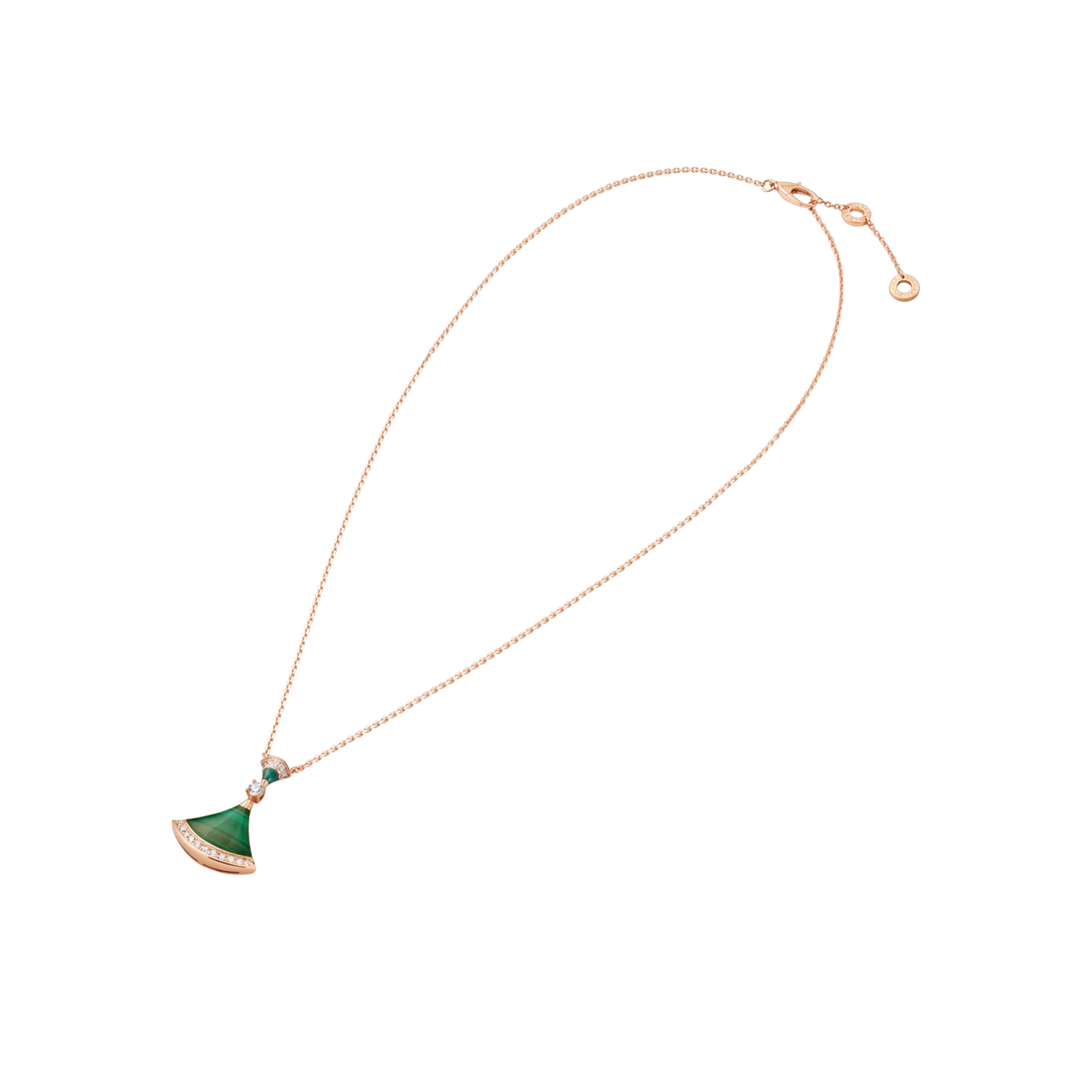 Bvlgari Jewelry | 18k Rose Gold Pendant Set Diamond Necklace