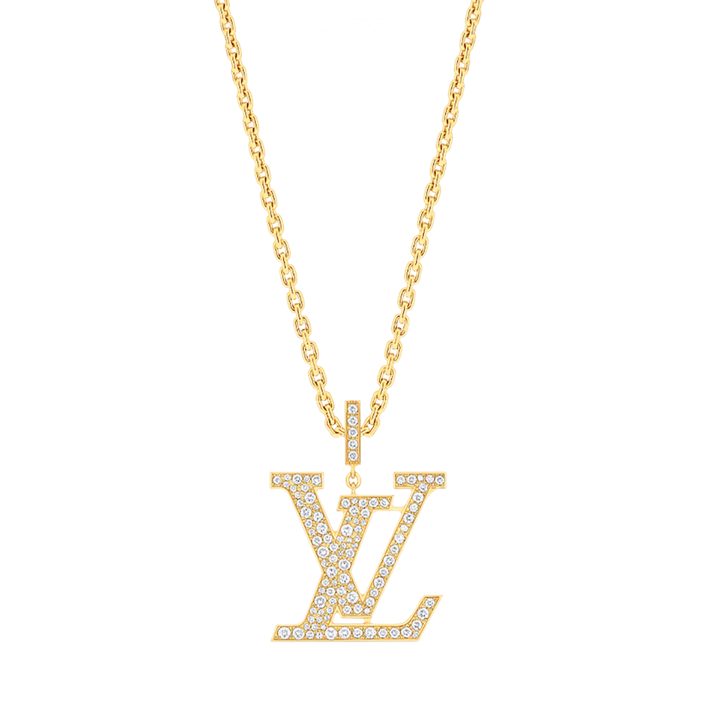 Louis Vuitton Jewelry | LV Large Pendant Diamonds Yellow Gold Necklace