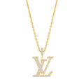 Louis Vuitton Jewelry | LV Large Pendant Diamonds Yellow Gold Necklace