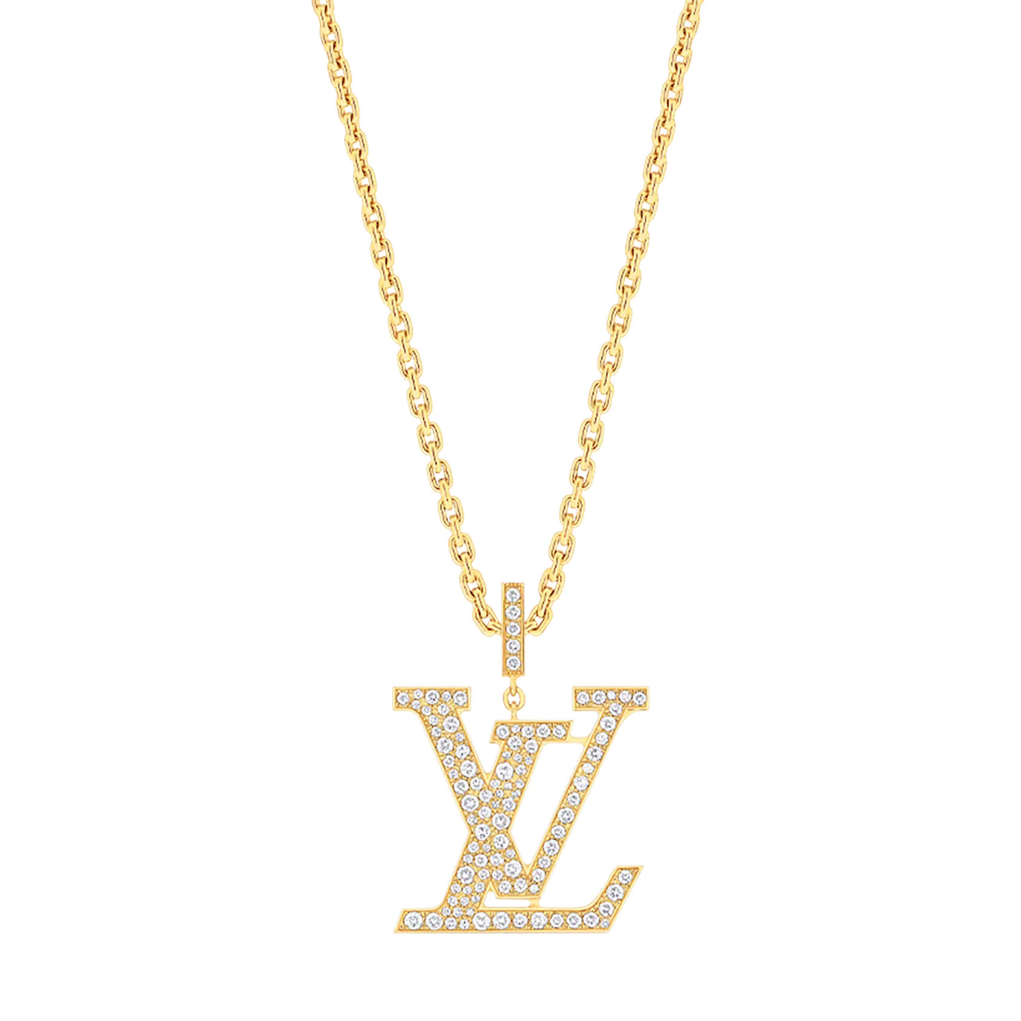 Louis Vuitton Jewelry | LV Large Pendant Diamonds Yellow Gold Necklace