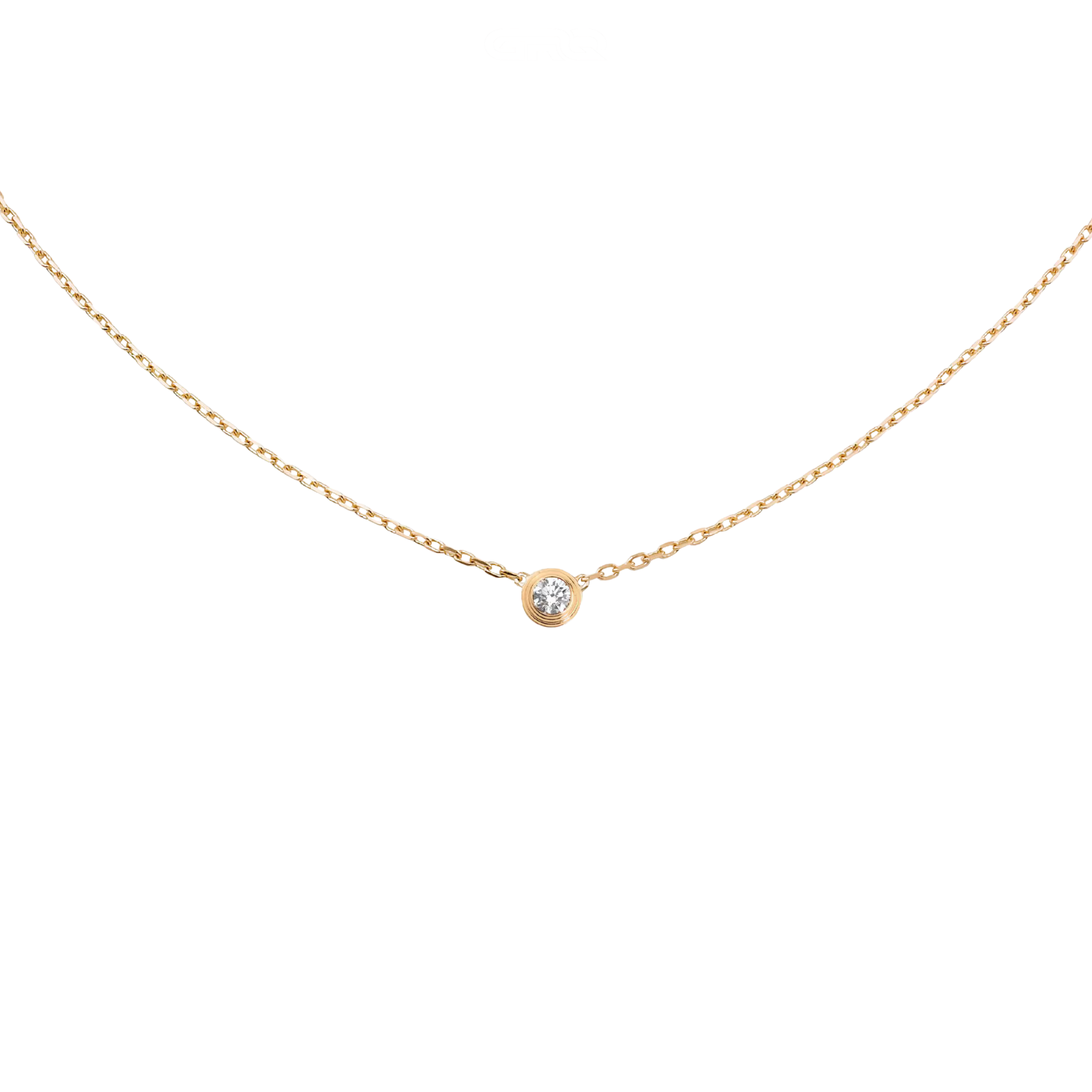 Cartier Jewelry | D Amour Pendant 18K-Gold Necklace Single Round Brilliant Cut-Diamond