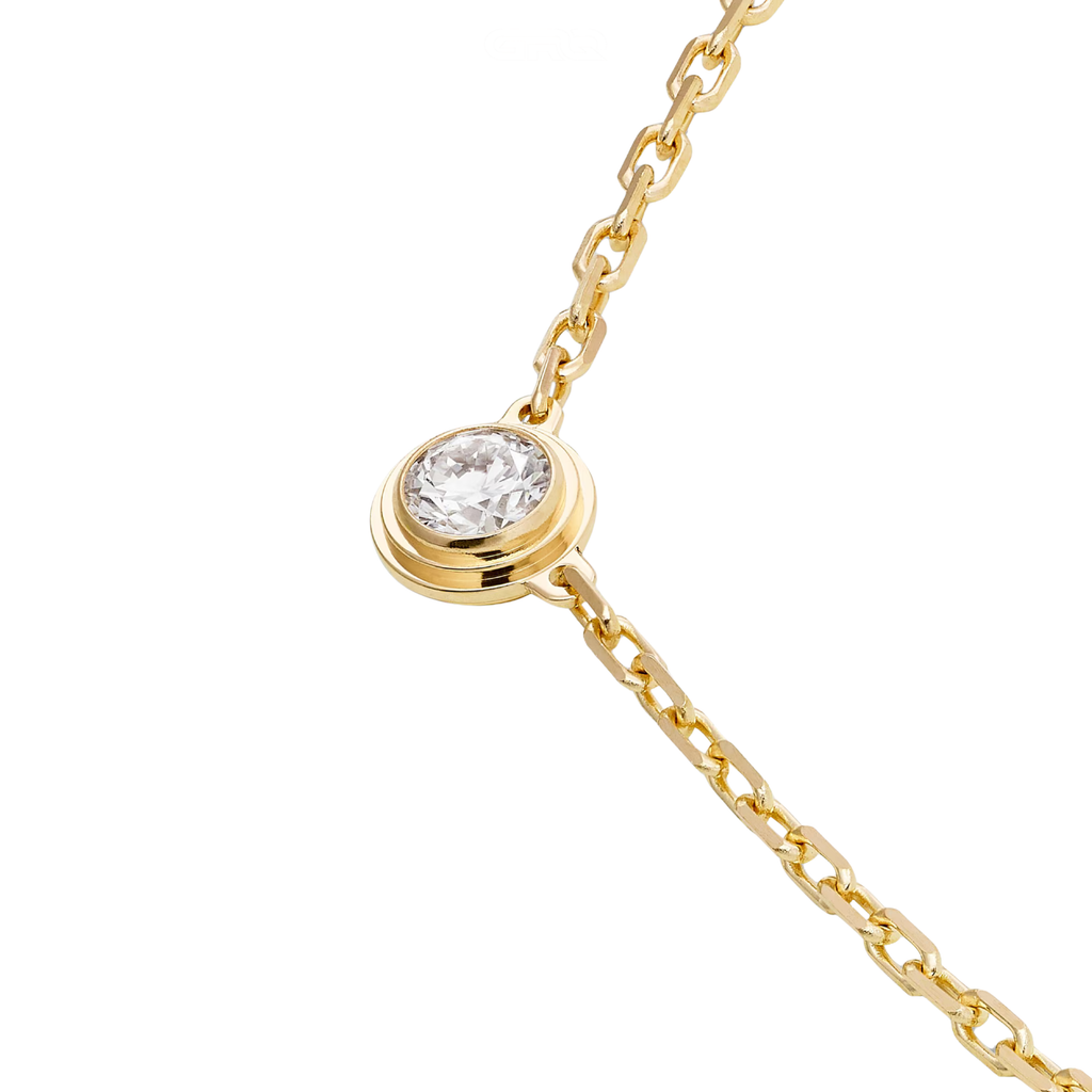 Cartier Jewelry | D Amour Pendant 18K-Gold Necklace Single Round Brilliant Cut-Diamond