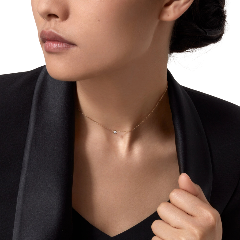 Cartier Jewelry | D Amour Pendant 18K-Gold Necklace Single Round Brilliant Cut-Diamond