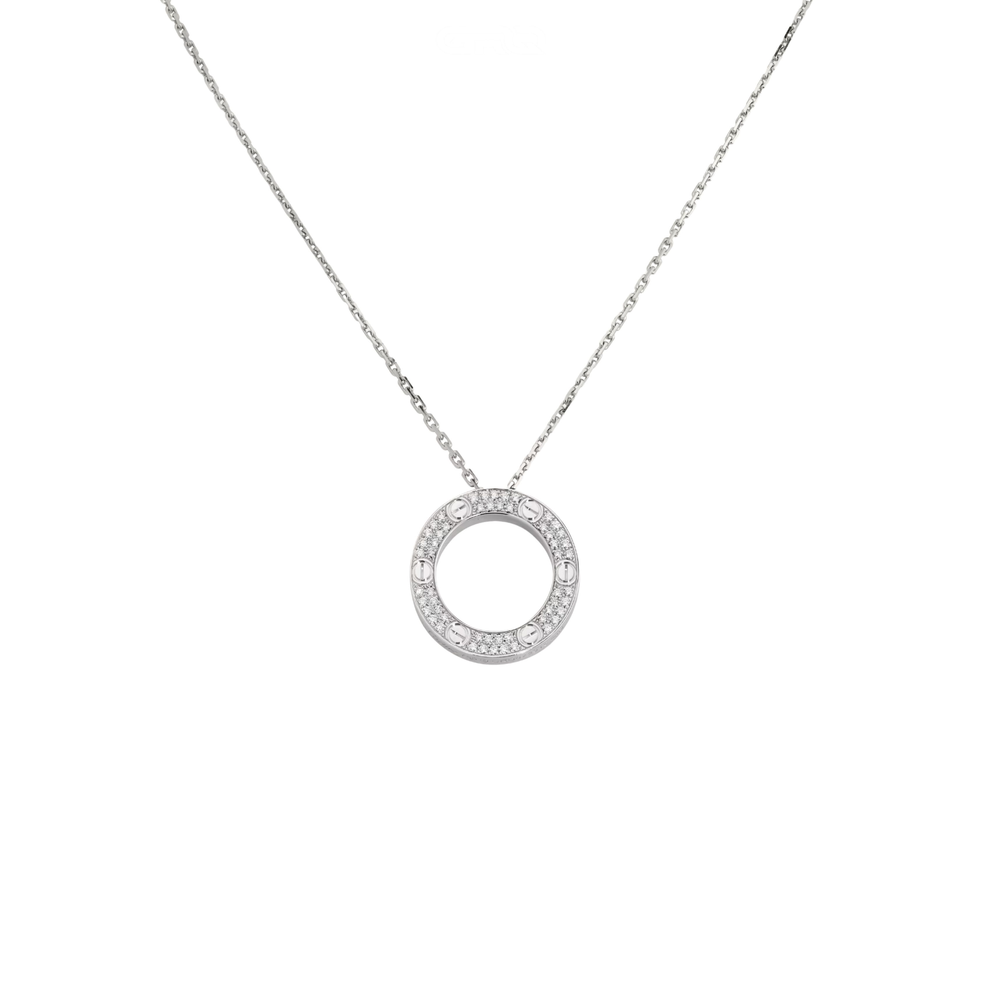 Cartier Jewelry | Love Pendant Paved Necklace