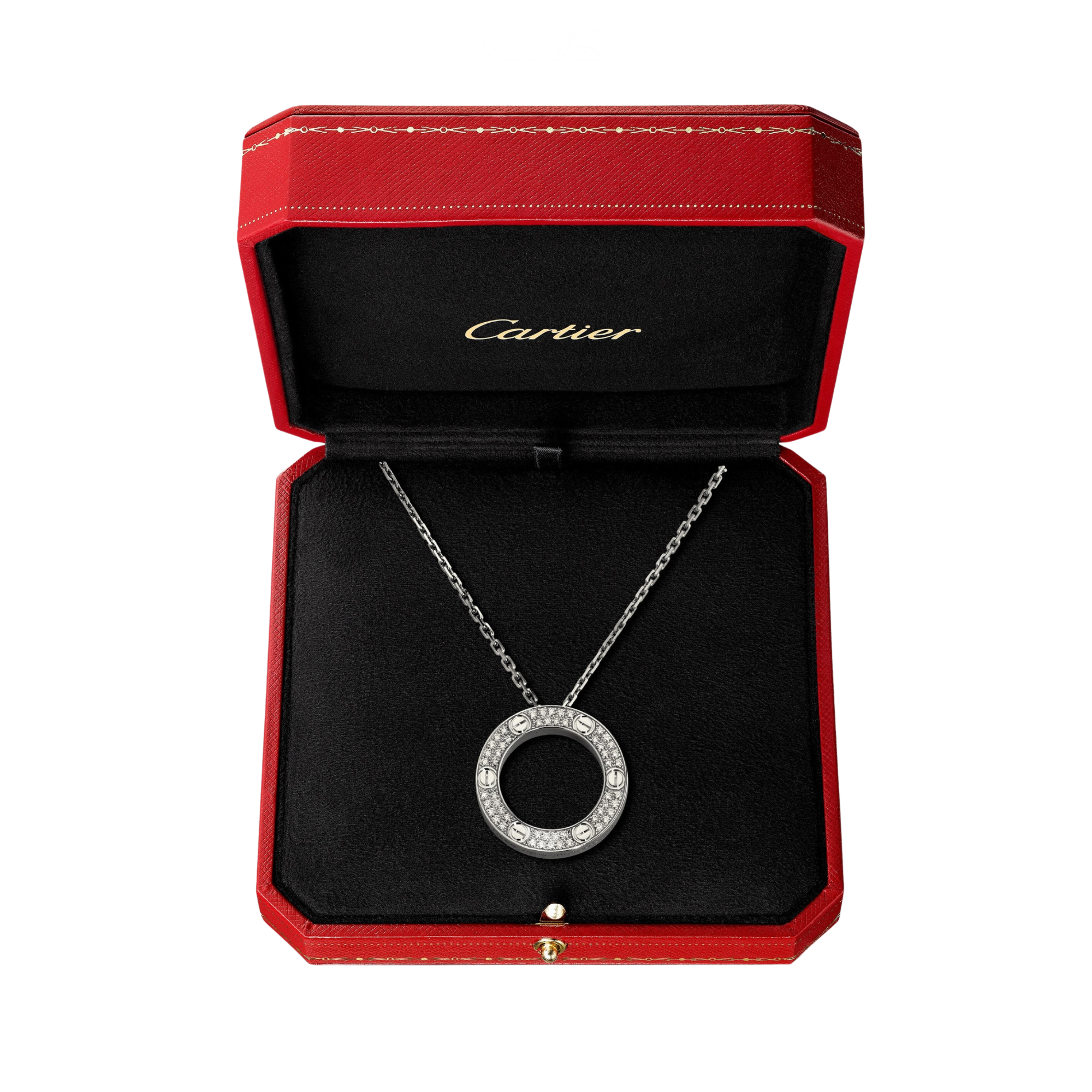 Cartier Jewelry | Love Pendant Paved Necklace