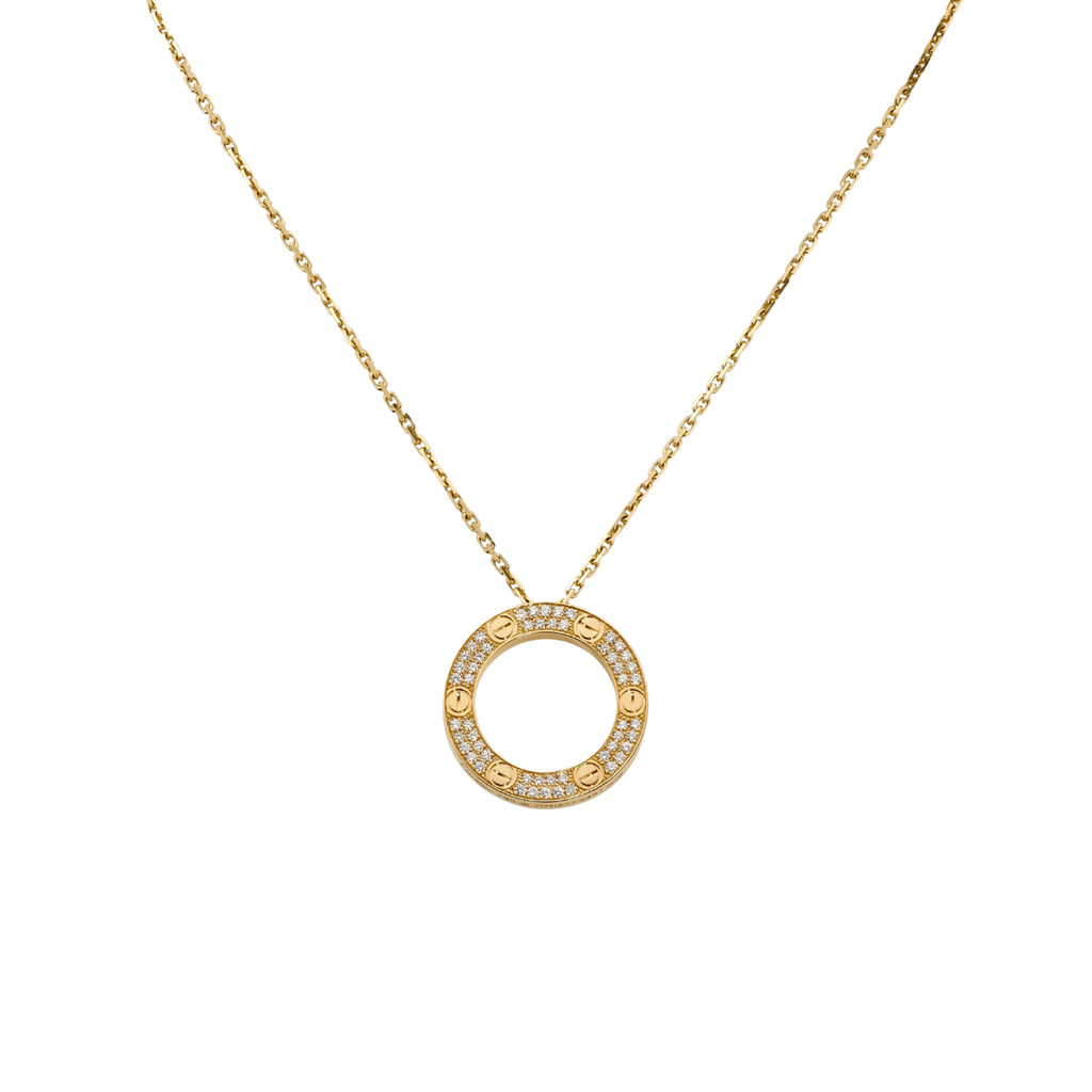 Cartier Jewelry | Love Pendant Paved Necklace
