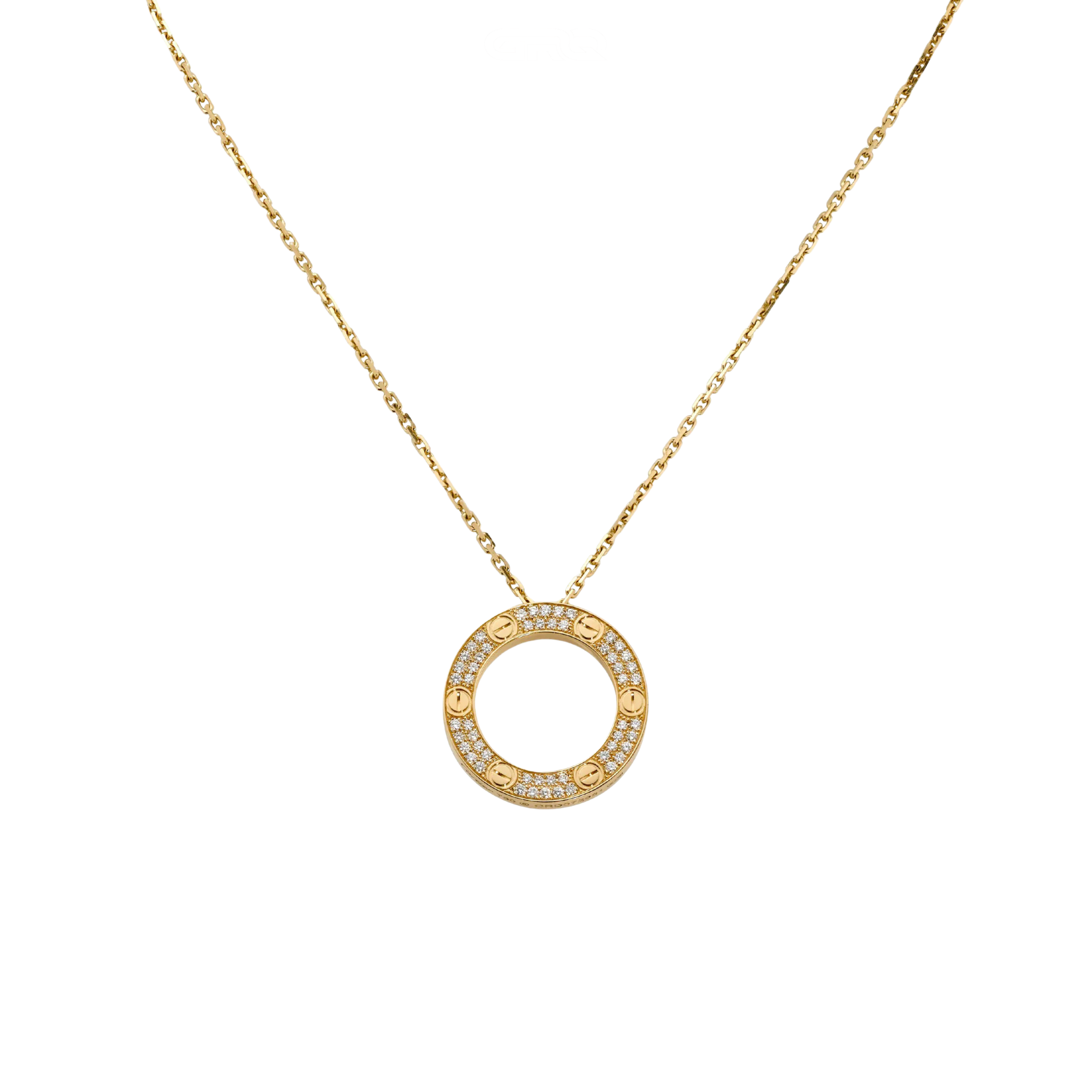 Cartier Jewelry | Love Pendant Paved Necklace